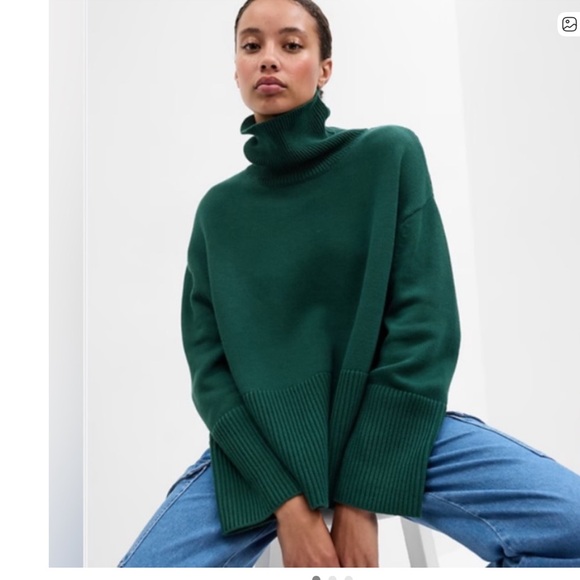 GAP 24/7 Split-Hem Turtleneck Sweater size XS - Picture 3 of 3